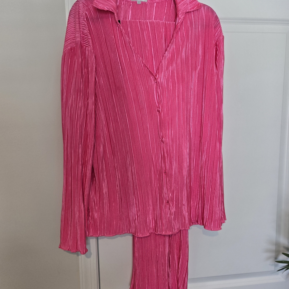 Fashion Nova Vibrant Pink Pajama Set